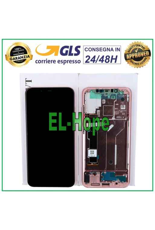 Écran LCD tactile d origine + cadre Xiaomi Mi8 Mi 8 M1803E1A M1803E1C Verre rose