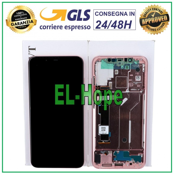 Écran LCD tactile d origine + cadre Xiaomi Mi8 Mi 8 M1803E1A M1803E1C Verre rose