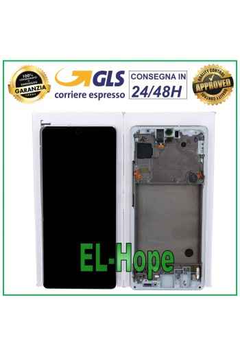 Écran LCD et tactile d origine Samsung Galaxy A71 5G SM-A716 A716F, cadre argente'