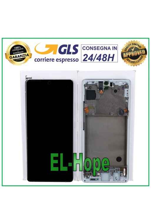 Écran LCD et tactile d origine Samsung Galaxy A71 5G SM-A716 A716F, cadre argente'