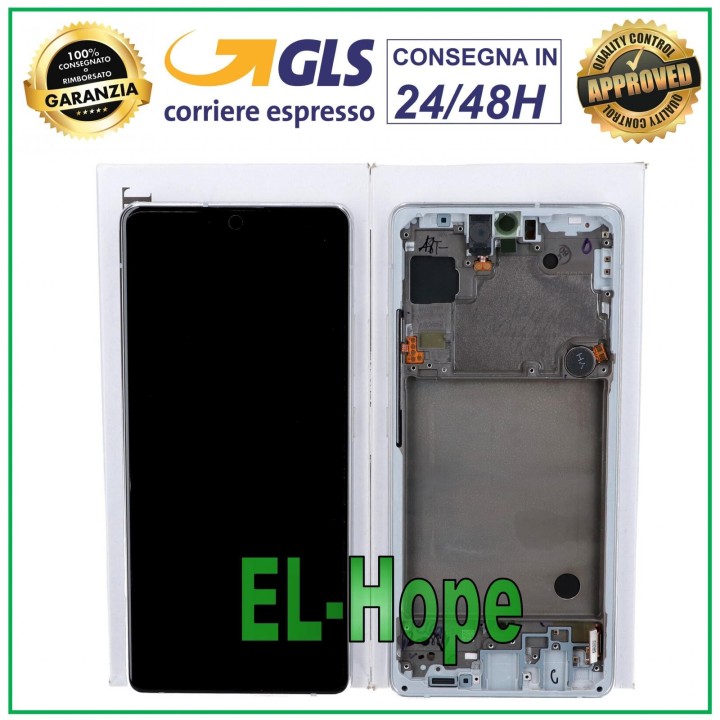 Écran tactile d origine Samsung A71 5G SM-A716 A716F, cadre argente' GH82-22804B