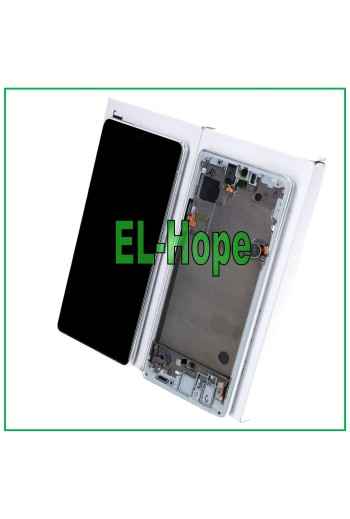 Écran LCD et tactile d origine Samsung Galaxy A71 5G SM-A716 A716F, cadre argente'