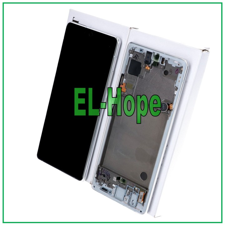 Écran tactile d origine Samsung A71 5G SM-A716 A716F, cadre argente' GH82-22804B