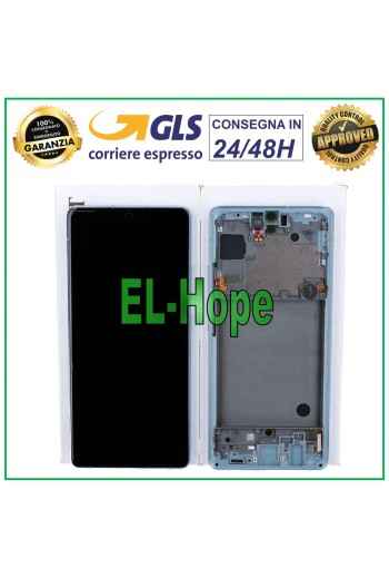 Écran LCD et tactile d origine Samsung Galaxy A71 5G 2020 SM-A716 A716F, cadre bleu