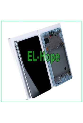Écran LCD et tactile d origine Samsung Galaxy A71 5G 2020 SM-A716 A716F, cadre bleu