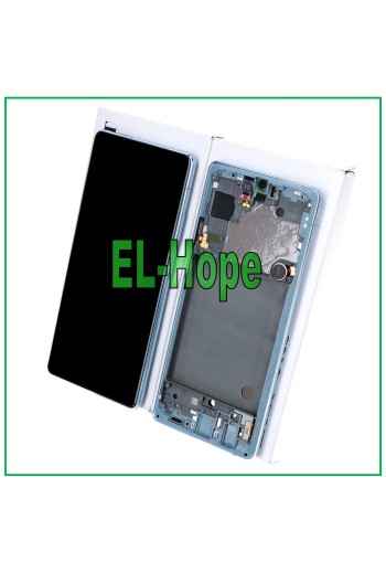 Écran LCD et tactile d origine Samsung Galaxy A71 5G 2020 SM-A716 A716F, cadre bleu