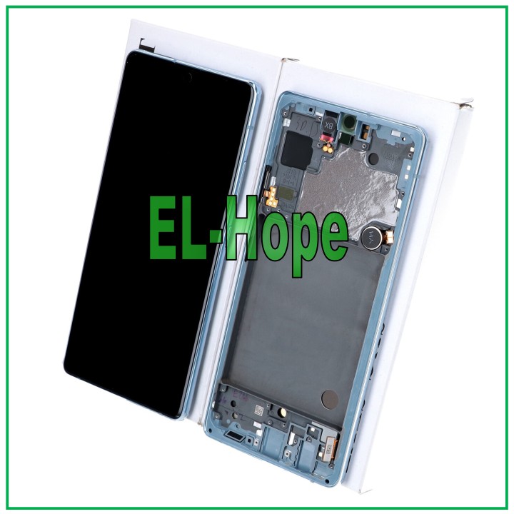 Écran tactile d origine Samsung A71 5G 2020 SM-A716 A716F Cadre bleu GH82-22804C