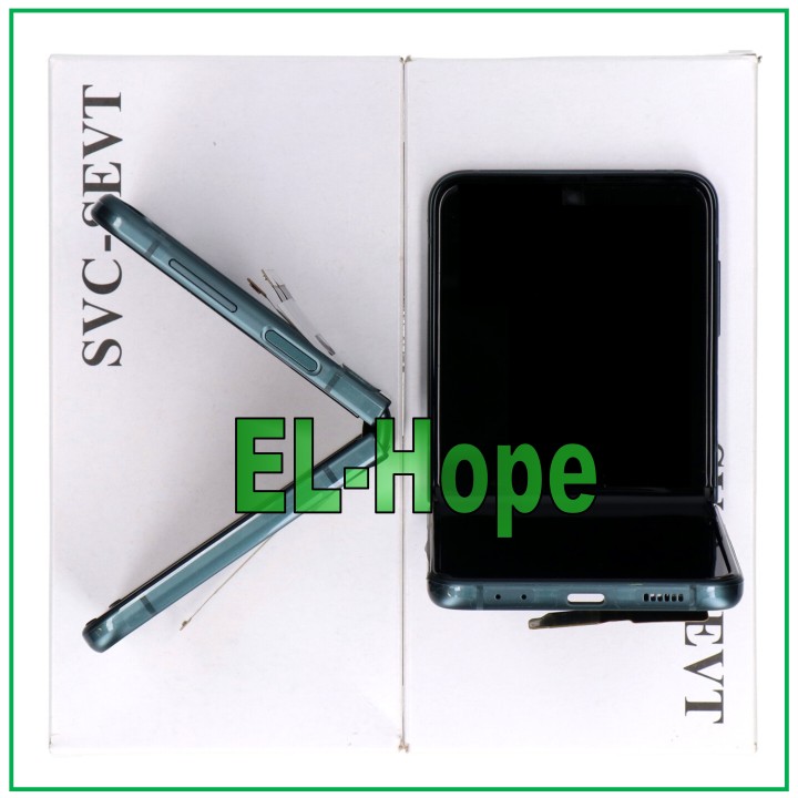 Écran LCD tactile vert avec cadre d origine pour Samsung Galaxy Z Flip 3 5G SM-F711