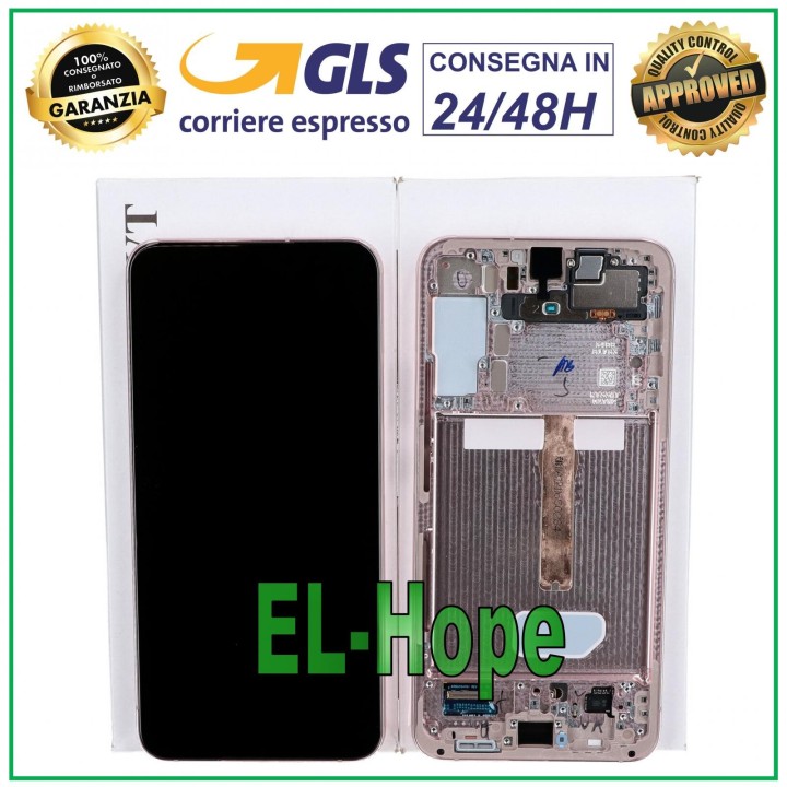 Écran d origine Samsung S22+ Plus SM-S906 tactile rose et or GH82-27500D