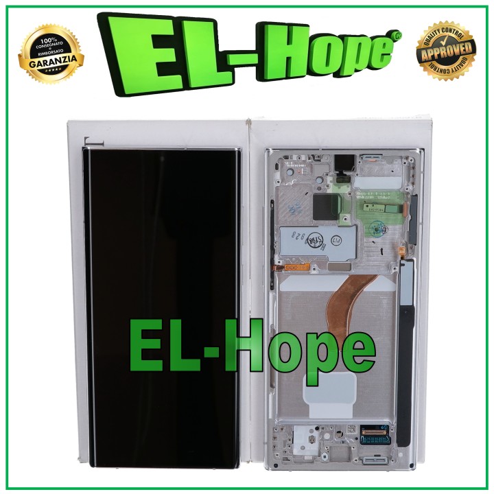 Écran tactile LCD d origine pour Samsung S22 Ultra SM-S908, cadre blanc, GH82-27488C