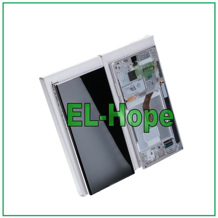 Écran tactile LCD d origine pour Samsung S22 Ultra SM-S908, cadre blanc, GH82-27488C