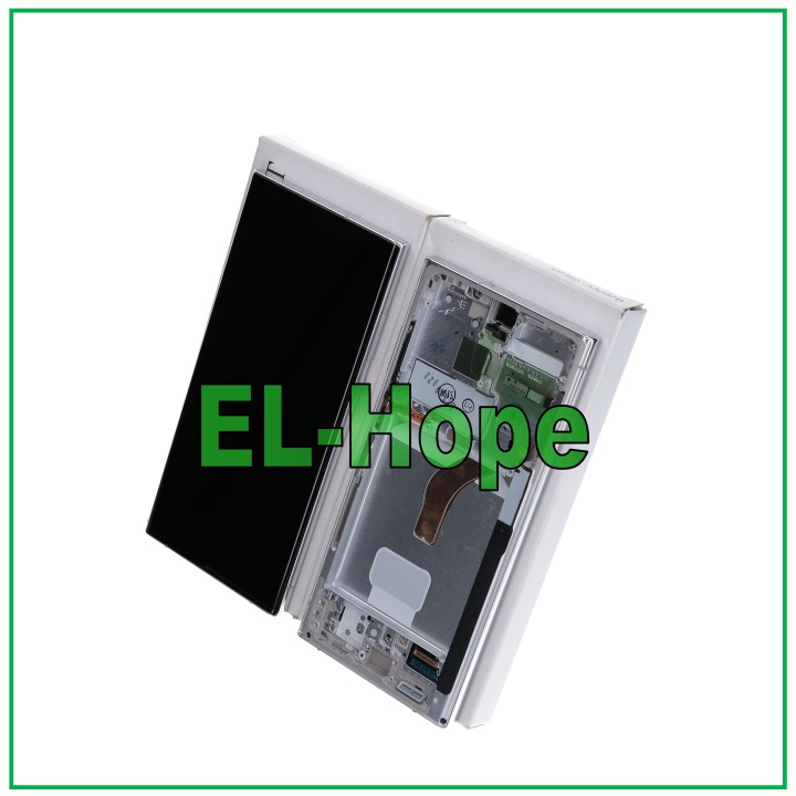 Écran tactile LCD d origine pour Samsung S22 Ultra SM-S908, cadre blanc, GH82-27488C