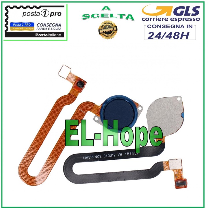 Cle' d empreinte digitale plate Motorola Moto One Vision P50 XT1970 Bleu