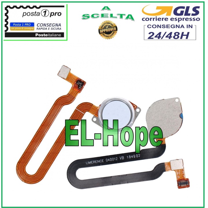 Cle' d empreinte digitale plate et flexible pour Motorola Moto One Vision P50 XT1970, blanche