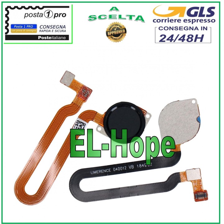 Cle' d empreinte digitale plate et flexible pour Motorola Moto One Vision P50 XT1970, noire