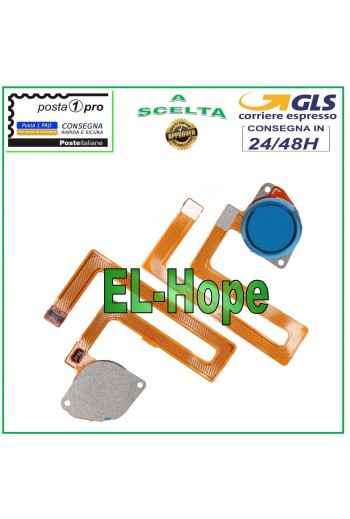 Cle' d empreinte digitale plate et flexible pour Motorola Moto G8 Play XT2015 Bleu