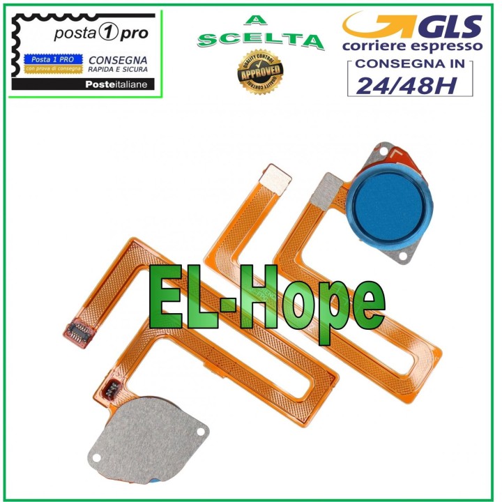 Cle' d empreinte digitale plate et flexible pour Motorola Moto G8 Play XT2015 Bleu
