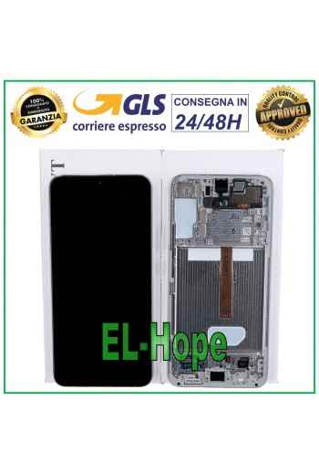 Écran LCD + cadre d origine Samsung Galaxy S22 Plus 2022 SM-S906 tactile blanc