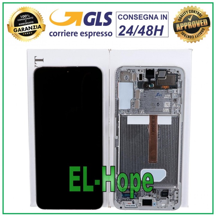 Écran + cadre d origine Samsung S22 Plus 2022 SM-S906 tactile blanc GH82-27500B