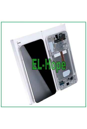 Écran LCD + cadre d origine Samsung Galaxy S22 Plus 2022 SM-S906 tactile blanc
