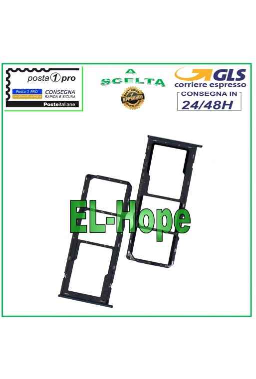 Compartiment pour carte nano SIM et SD pour Samsung Galaxy A22 4G SM A225 F Noir