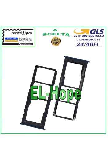COMPARTIMENT DE CHARIOT POUR CARTE NANO SIM SD SAMSUNG GALAXY A10 SM A105 F/DS NOIR