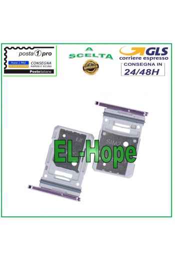 Compartiment pour chariot double carte nano SIM Samsung Galaxy S20 FE SM G780 F Violet