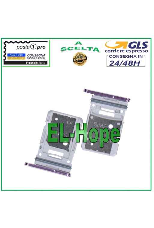 Compartiment pour chariot double carte nano SIM Samsung Galaxy S20 FE SM G780 F Violet