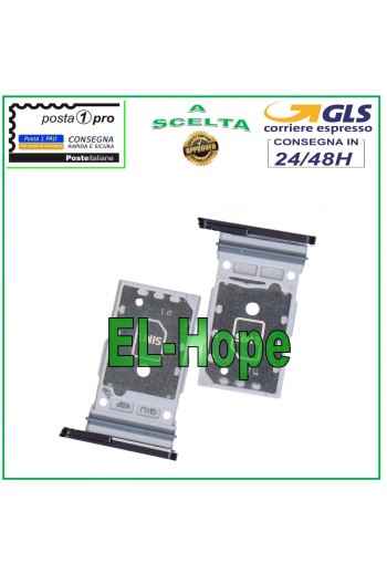 Compartiment pour chariot double carte nano SIM pour Samsung Galaxy S21 FE 5G SM-G990B Noir