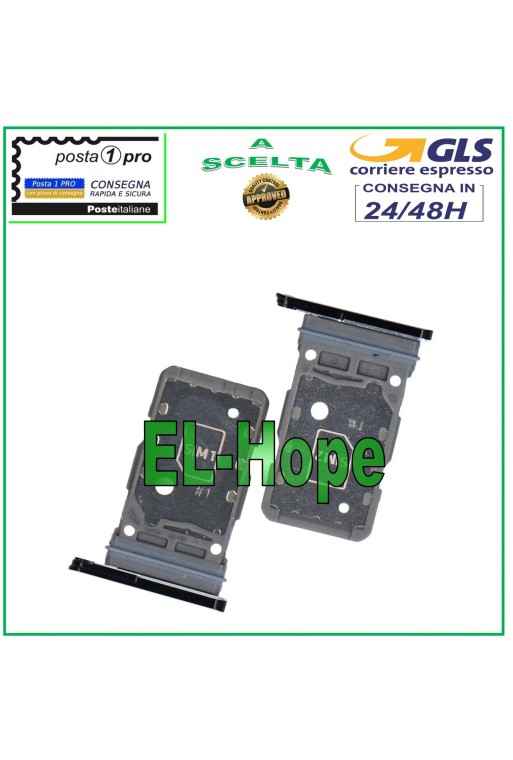 Compartiment pour carte SIM double nano Samsung Galaxy S21 5G SM G991 F Noir