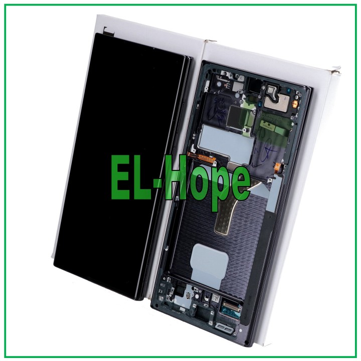 Cadre d origine, e'cran tactile noir pour Samsung S22 Ultra SM-S908 (GH82-27488A)
