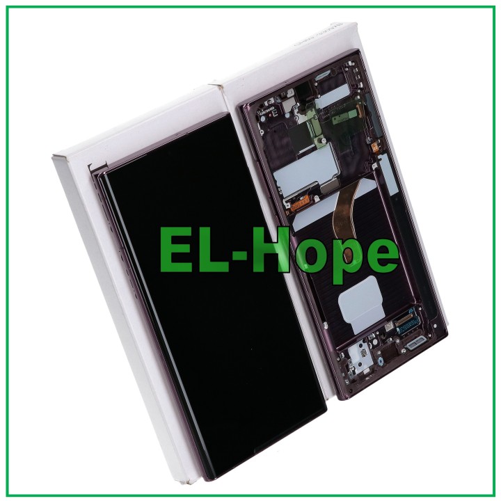 Cadre et e'cran d origine pour Samsung S22 Ultra SM-S908 Touch Bordeaux GH82-27488B