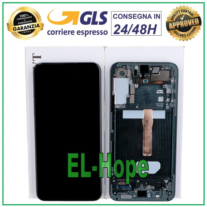 Écran d origine Samsung S22+ Plus 2022 SM-S906 tactile vert GH82-27500C