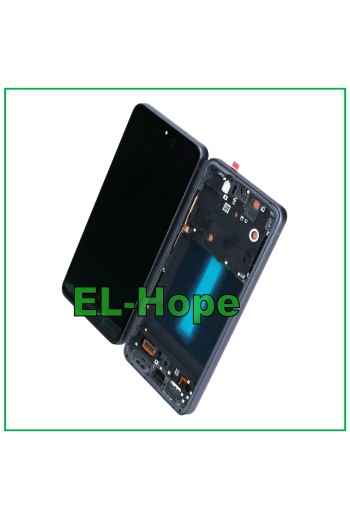 Écran LCD OLED + châssis pour Samsung Galaxy S21 FE SM-G990B, e'cran tactile noir