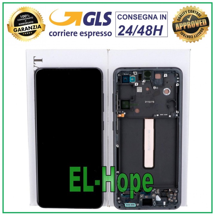 Cadre d e'cran d origine SAMSUNG S21 FE SM-G990 Touch Gris GH82-26420A