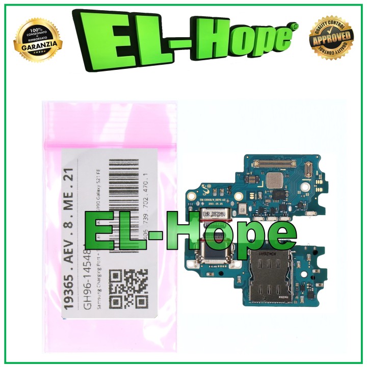 Connecteur de charge d origine Samsung S21 FE 5G SM-G990E Microphone Lecteur SIM