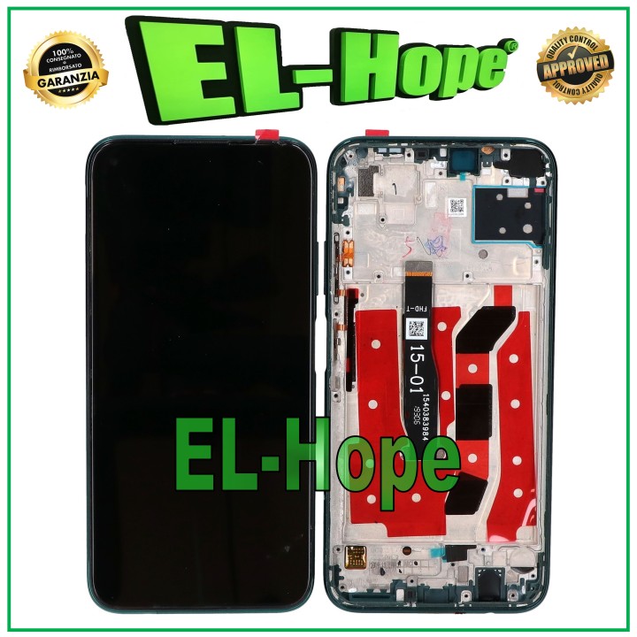 Cadre d e'cran LCD pour Huawei P40 Lite JNY-L21A JNY-LX1, e'cran tactile en verre vert