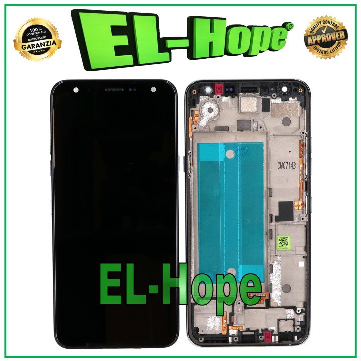 Écran tactile LCD + cadre pour LG K40 LMX420EMW, e'cran en verre argente'