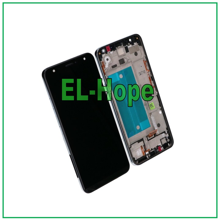 Écran tactile LCD + cadre pour LG K40 LMX420EMW, e'cran en verre argente'