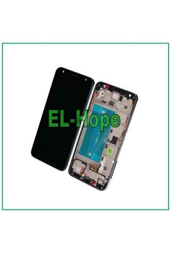 Écran tactile LCD + cadre pour LG K40 LMX420EMW, e'cran en verre argente'