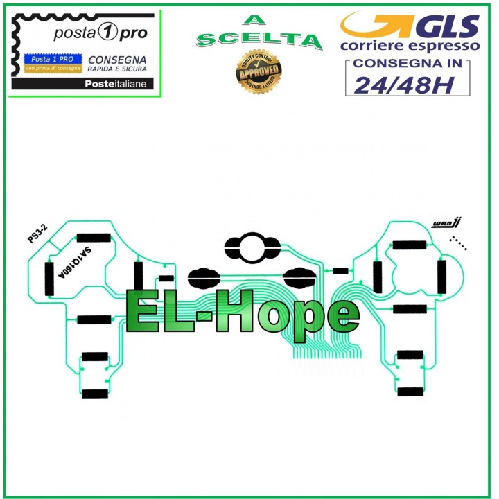 Circuit de clavier plat et flexible SA1Q160A pour manette de jeu PlayStation 3 PS3