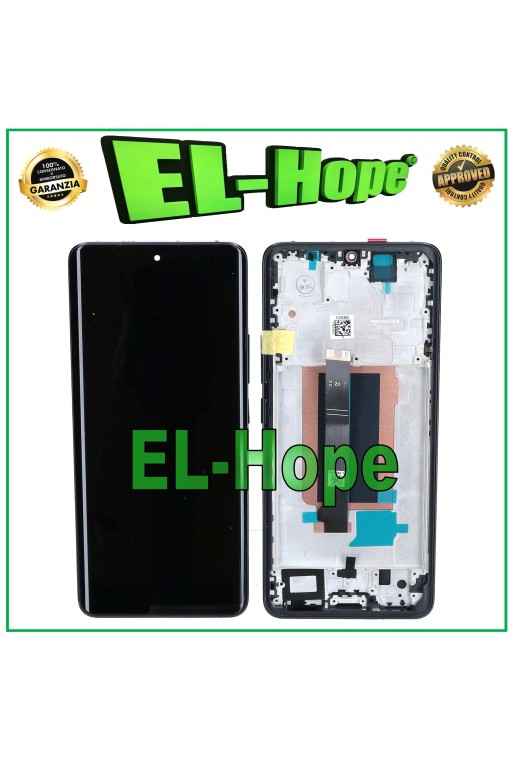 Écran tactile OLED pour Xiaomi Redmi Note 13 Pro+ Plus 23090RA98C, cadre IG noir