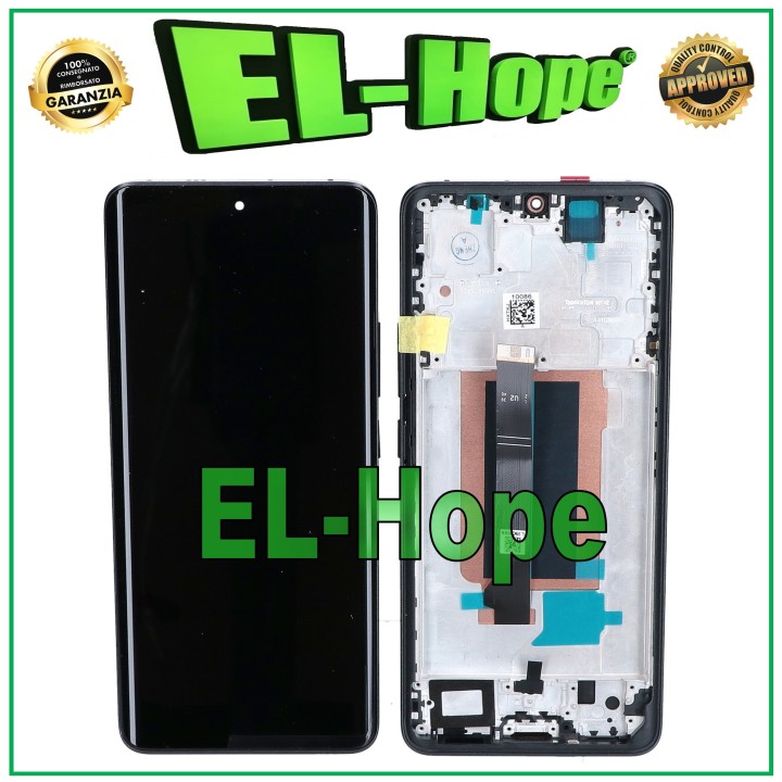 Écran tactile OLED pour Xiaomi Redmi Note 13 Pro+ Plus 23090RA98C, cadre IG noir