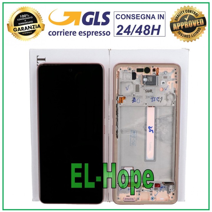 Écran tactile d origine Samsung A53 5G SM A536 A536B, cadre dore' GH82-28025D