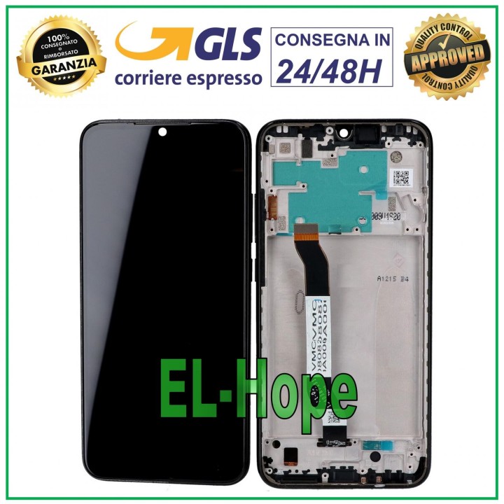 Écran LCD + châssis pour Xiaomi Redmi Note 8 M1908C3JG M1908C3JE M1908C3JH tactile