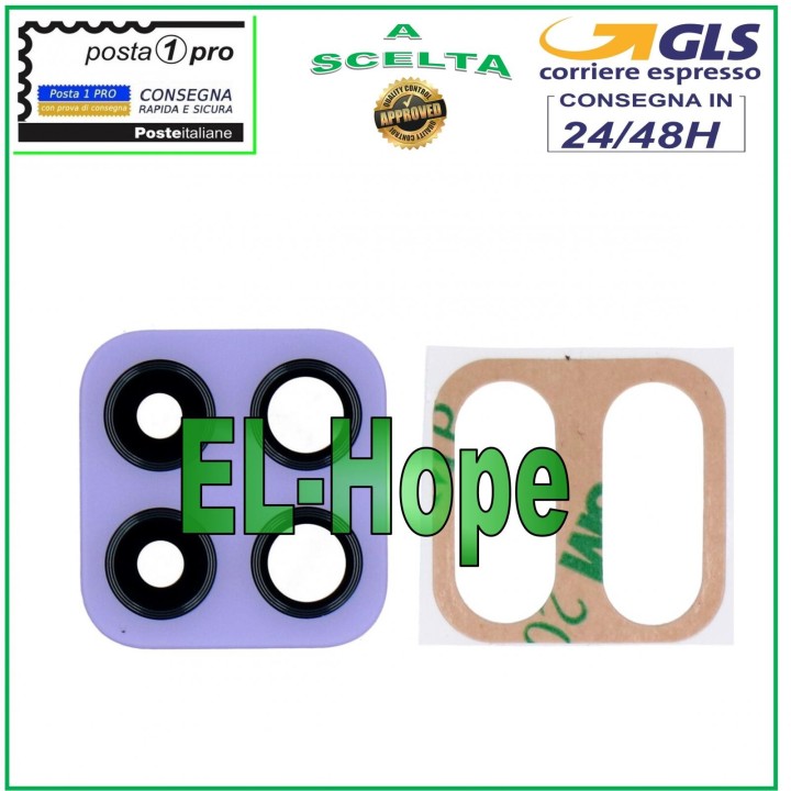 Verre d objectif d appareil photo arrie're pour Samsung Galaxy M22 SM M225 Violet