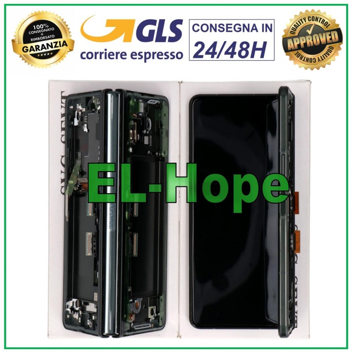 Écran LCD d origine Samsung Z Fold 3 5G SM-F926 tactile vert GH82-26283B