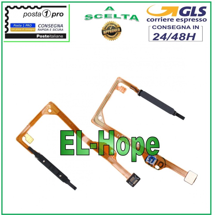 Cle' d empreinte digitale plate et flexible pour Huawei P Smart 2021 PPA-LX2 Noir