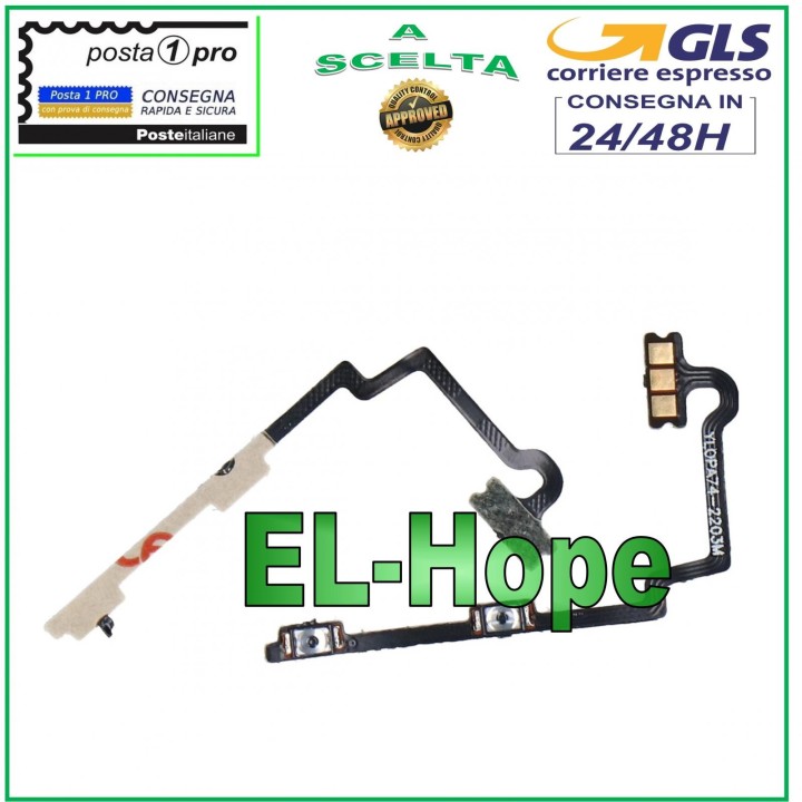 Touches late'rales flexibles et plates, bouton de volume haut/bas pour Oppo A74 4G CPH2219