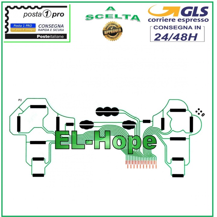 Circuit de clavier plat et flexible SA1Q194A pour manette de jeu PlayStation 3 PS3